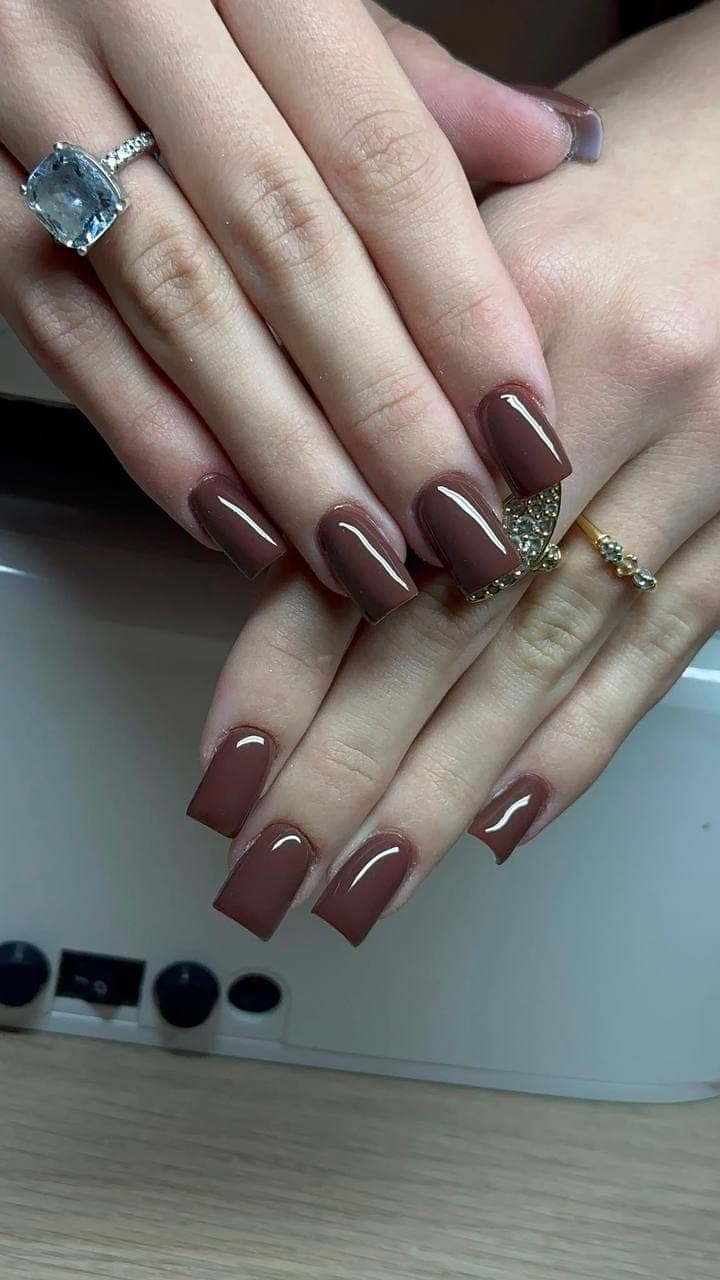 Pose gel brun glacé